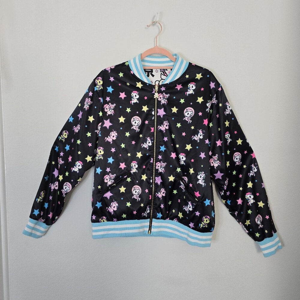 NWOT RARE TOKIDOKI DOLLS KILL Reversible Satin Jacket Size L - Picture 7 of 7
